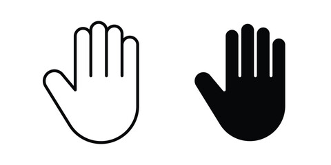 Obraz premium Stop icon line and flat vector collection for ui, ux designs