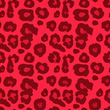 Red leopard print pattern (2)