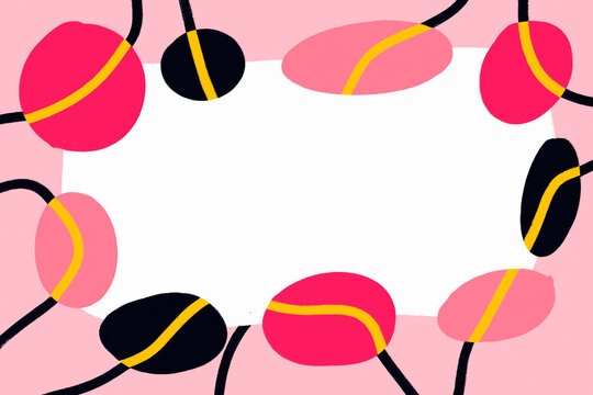 Abstract colorful organic shapes pattern