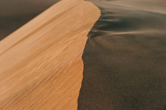 Contrasting sand textures in Maspalomas dunes, Gran Canaria