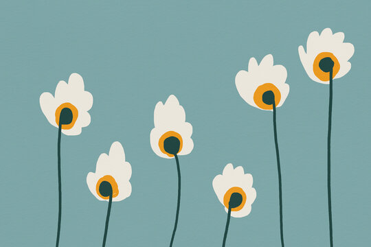 Abstract floral illustration with modern design