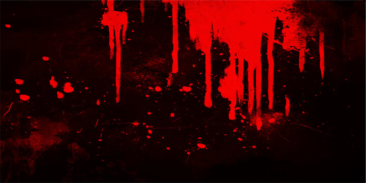 Bloody streaks and splatters, abstract horror texture on dark background