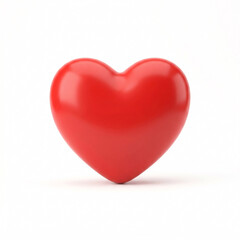 Fototapeta premium Cœur rouge brillant en symbole d'amour