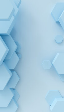 Blue hexagonal abstract pattern background design