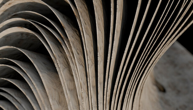 Abstract geometric curves with textured pattern