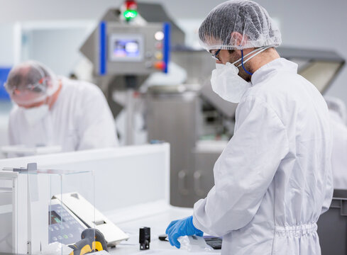 Food technician working in candy laboratory quality control