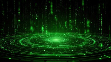 Fototapeta premium Digital Matrix Futuristic Tech Background