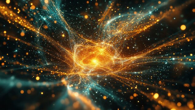 Vibrant Cosmic Explosion in Deep Space.