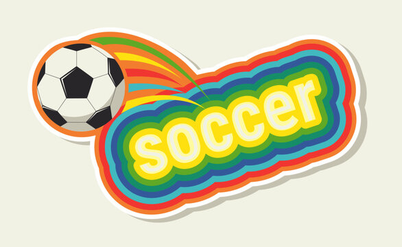 Dynamic soccer ball with motion lines over soccer stadium, design for advertise football competition, 2026 World Cup and Championship 26. Vector for social media, advertise, web, banner, flyer, print.