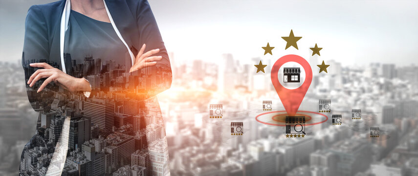 Local business ranking concept highlights brand visibility, location optimization, and customer engagement, helping companies attract nearby clients and improve reputation. Parse