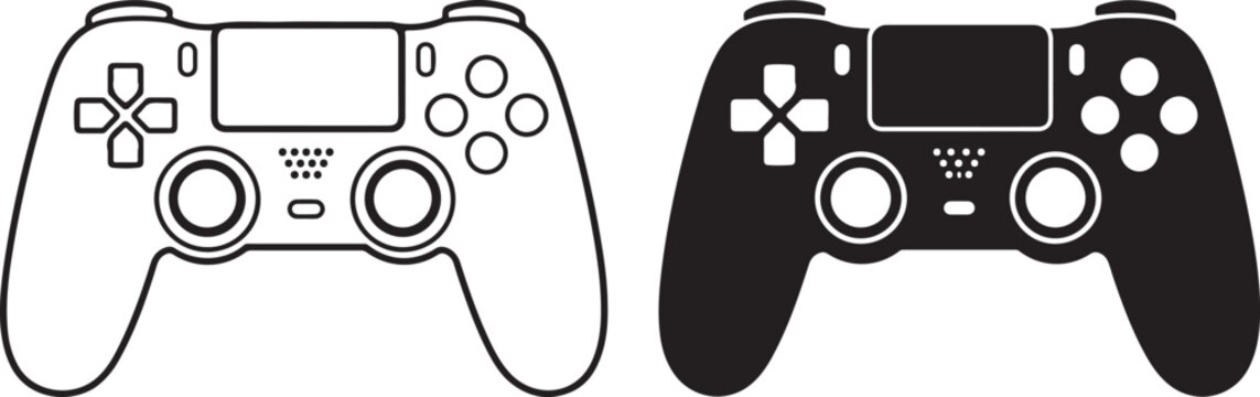 Game Controller and Gamepad Vector Icons Set