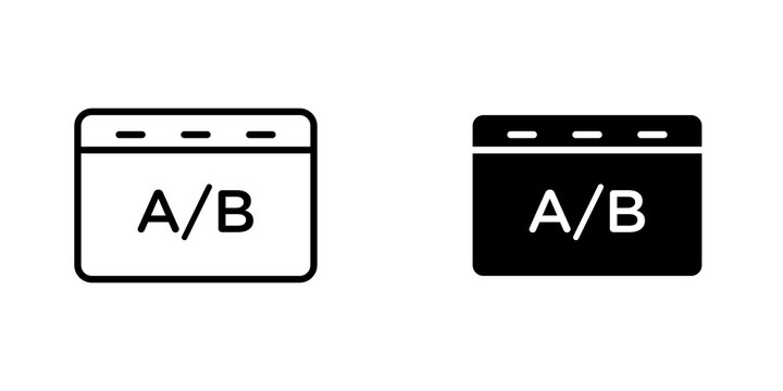A B test icons for app and websites.