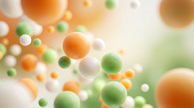 Vibrant independence day india celebration abstract bokeh of orange white and green