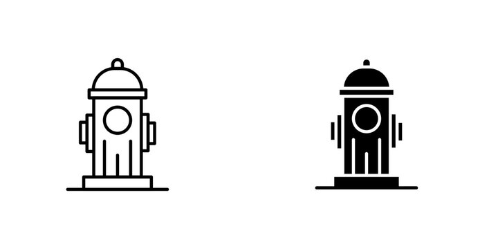 Fire hydrant icons for app and websites.