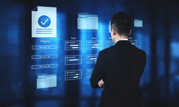 Task management workflow dashboard visualizing to-do lists, ongoing tasks, review status, and completed items to support productivity and project tracking Vouch
