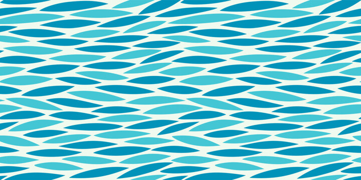 Summer wavy seamless pattern. Abstract sea waves print.