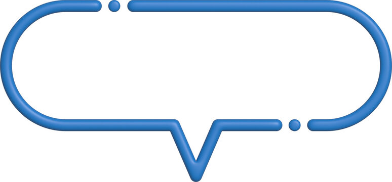 말풍선-대화-소통-채팅-메시지-대화창-커뮤니케이션-라인-비어있는-뚫린-3d-입체-파란색