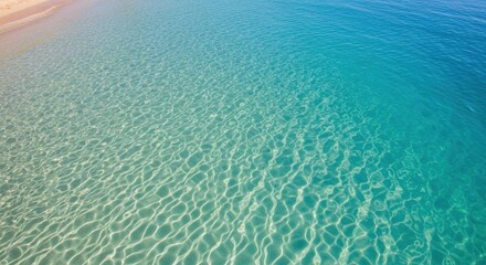 Naklejka premium Aerial View of Turquoise Ocean Waves
