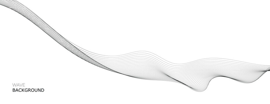 abstract blue wave background. Blue minimal round lines abstract background. Thin line wavy abstract vector background. Curve wave seamless pattern