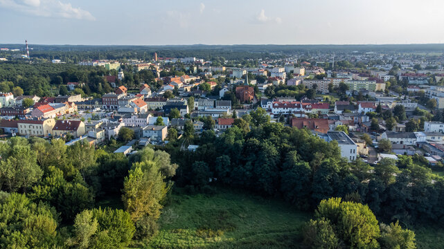 Widok z lotu ptaka na Solec Kujawski niedaleko Bydgoszczy.