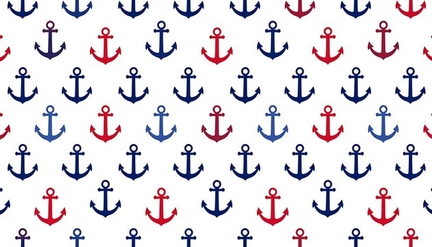 Repeating anchor pattern on white