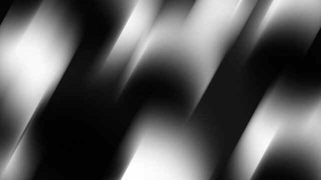 Abstract black and white background with diagonal motion blur light streaks. Monochrome dynamic flowing lines texture pattern