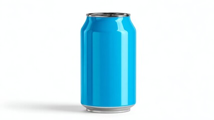 Obraz premium Cool blue can sits on white. Use it for your designs.