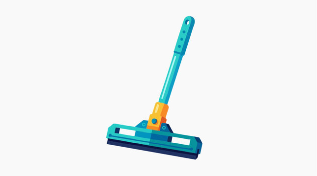 An illustration of a clean window or surface with an efficient squeegee tool, designed for optimal cleaning. The vivid colors and detailed rendering offer a fresh perspective on everyday tools.