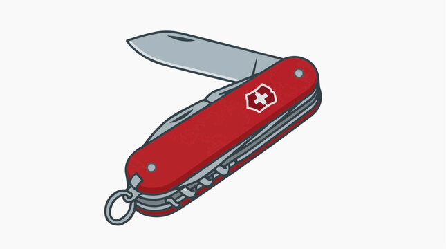 A vibrant illustration of a classic, versatile pocket knife, embodying practicality and readiness for any situation.