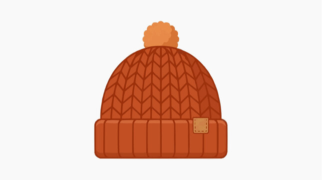A warm, inviting knit hat, rendered in a crisp, clean style, perfect for winter or cold weather.
