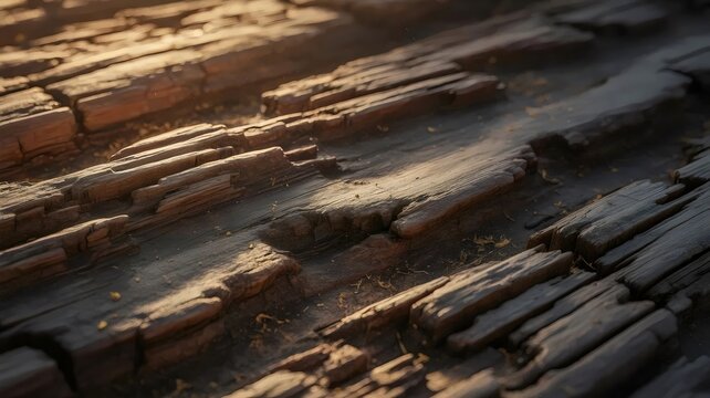 Aged timber surface with deep cracks &ndash; Perfect for vintage aesthetics, woodworking blogs, or environmental textures.