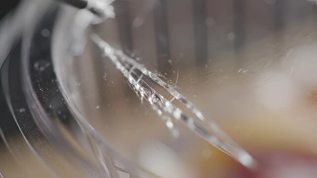 Closeup Macro Shot of a Tiny Insect Antennae Under a Microscope.