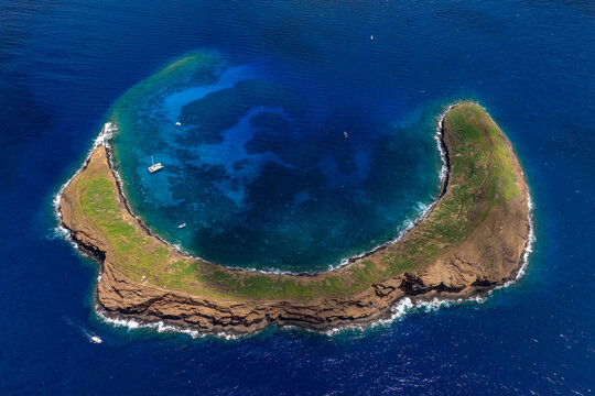 Green Molokini from the air
