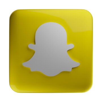 Digital Icon: A glossy, three-dimensional icon of a social media app, sleek and modern, perfect for digital design or marketing materials.