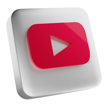 Youtube Play Button: A sleek, modern rendition of a video play button. A symbol of online content.