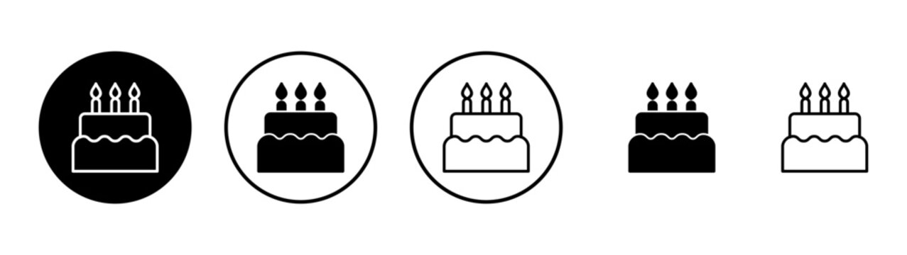 Cake icon vector. Cake sign and symbol. Birthday cake icon