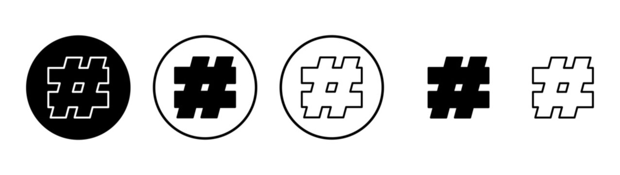 Hashtag icon vector. hashtag sign and symbol