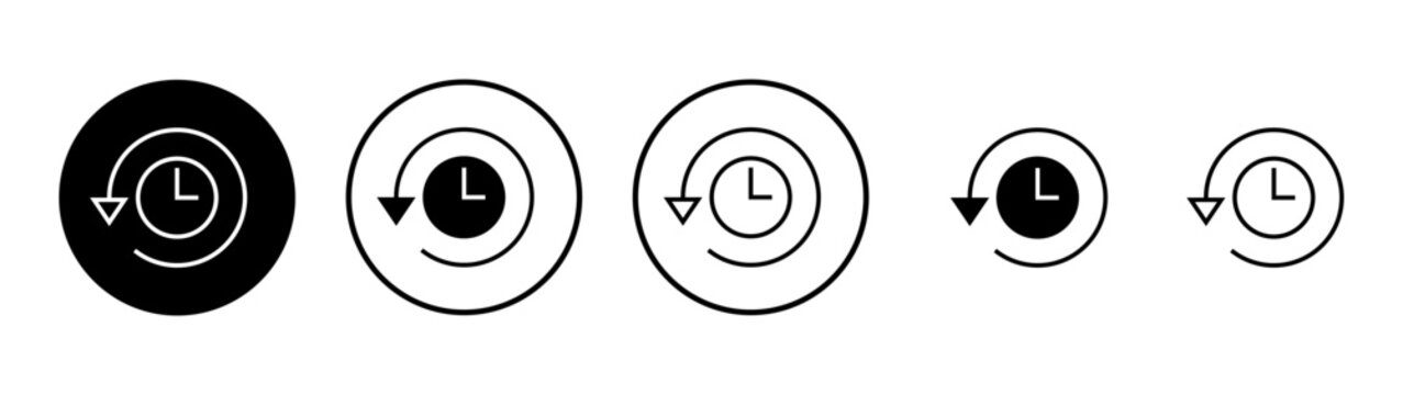History icon vector. recent event history sign and symbol
