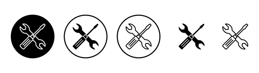 Fototapeta na wymiar Repair tools icon vector. tool sign and symbol. setting icon. Wrench and screwdriver. Service