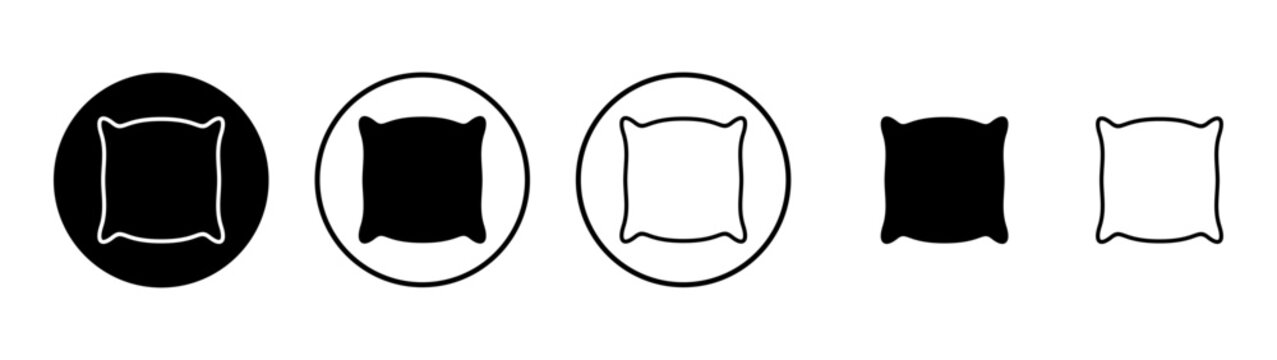 Pillow icon vector. Pillow sign and symbol. Comfortable fluffy pillow