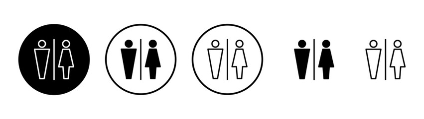 Toilet icon vector. Girls and boys restrooms sign and symbol. bathroom sign. wc, lavatory © avaicon