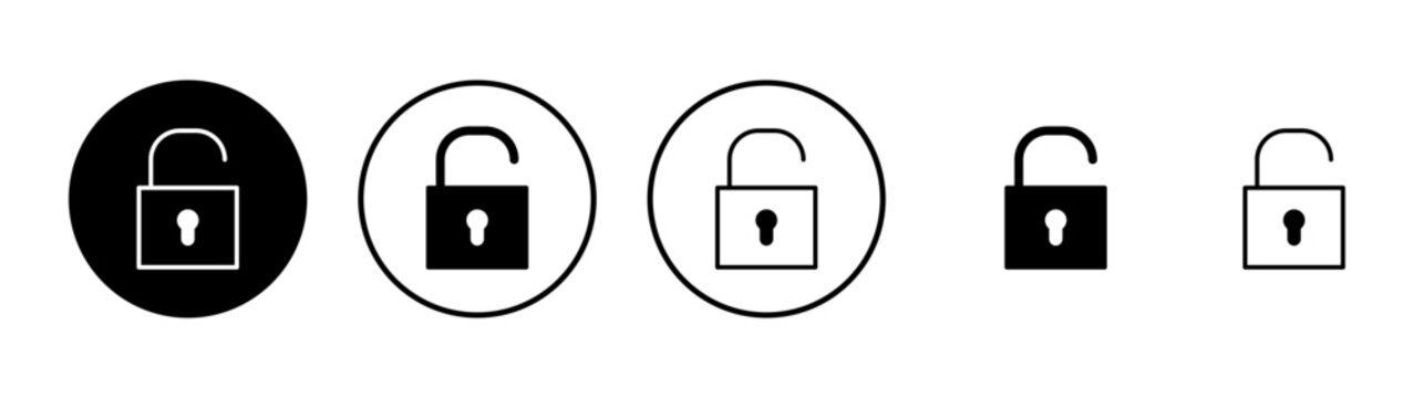 Unlock icon vector. Unlock sign and symbol. unlocked padlock icon