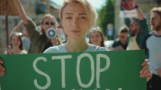 Young protesters are passionately advocating for transformative change with bold voices and signs