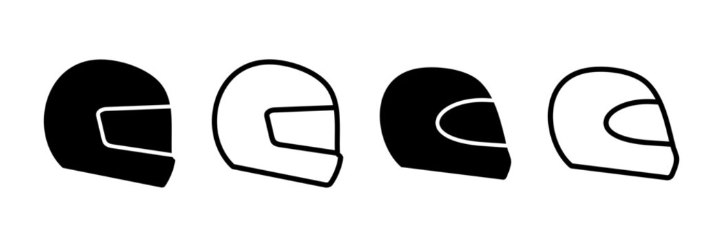 Helmet icon vector illustration. Motorcycle helmet sign and symbol. Construction helmet icon. Safety helmet