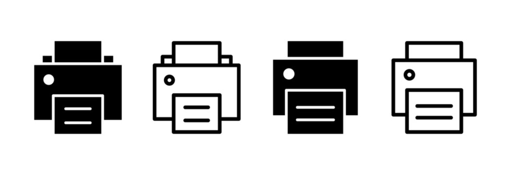 Print icon vector illustration. printer sign and symbol