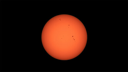 The sun with sunspots © Joe