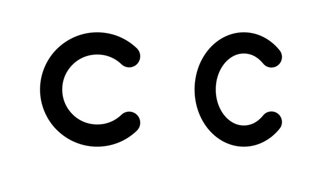 Copyright icon set vector. copyright sign and symbol