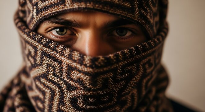 Person wearing traditional middle eastern clothing.
