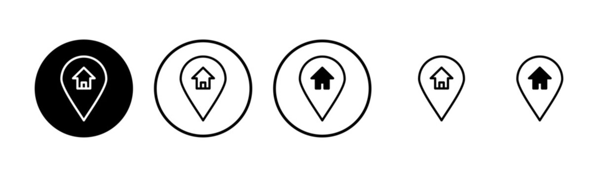 Address icon logo design. home location sign and symbol. pinpoint