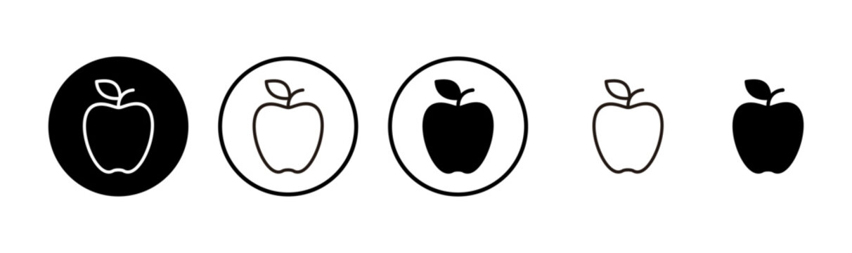 Apple icon logo design. Apple sign and symbols for web design.